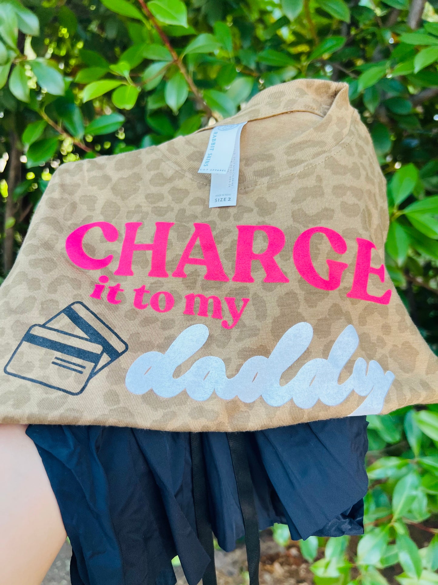 LEO CHARGE IT TO DADDY TEE