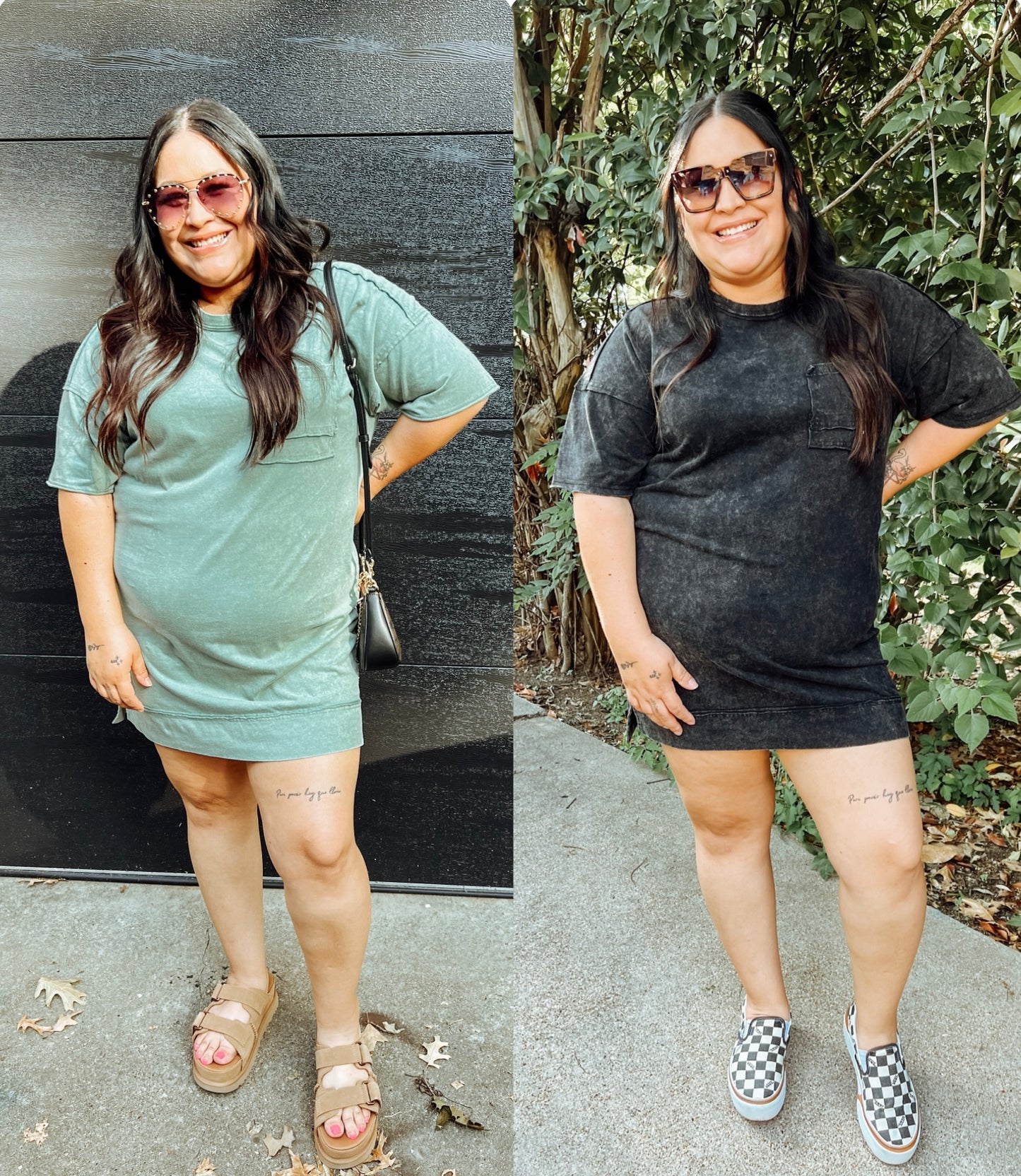 MINERAL WASH OVERSIZED MINI DRESS