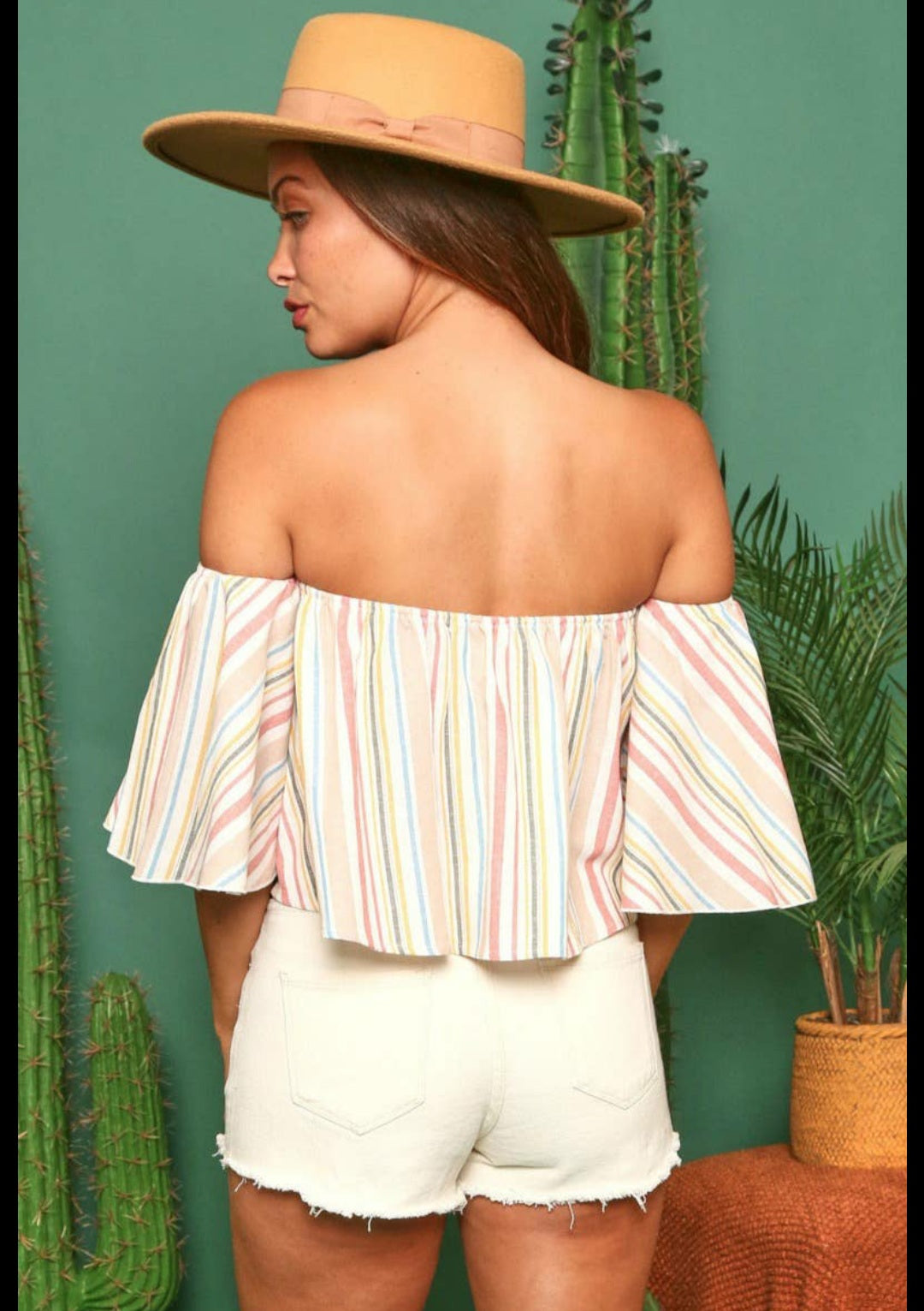 MULTI STRIPED WOVEN TOP