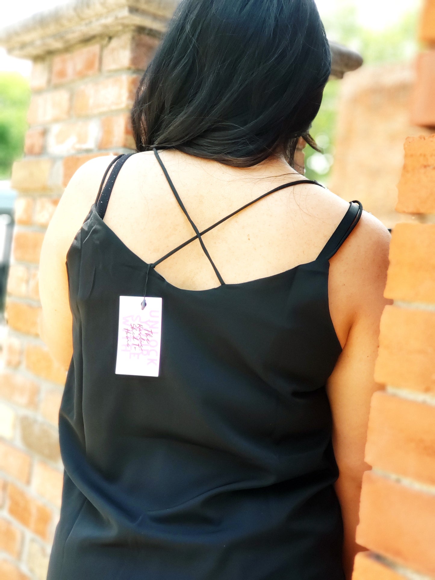 BLACK STUDDED TANK