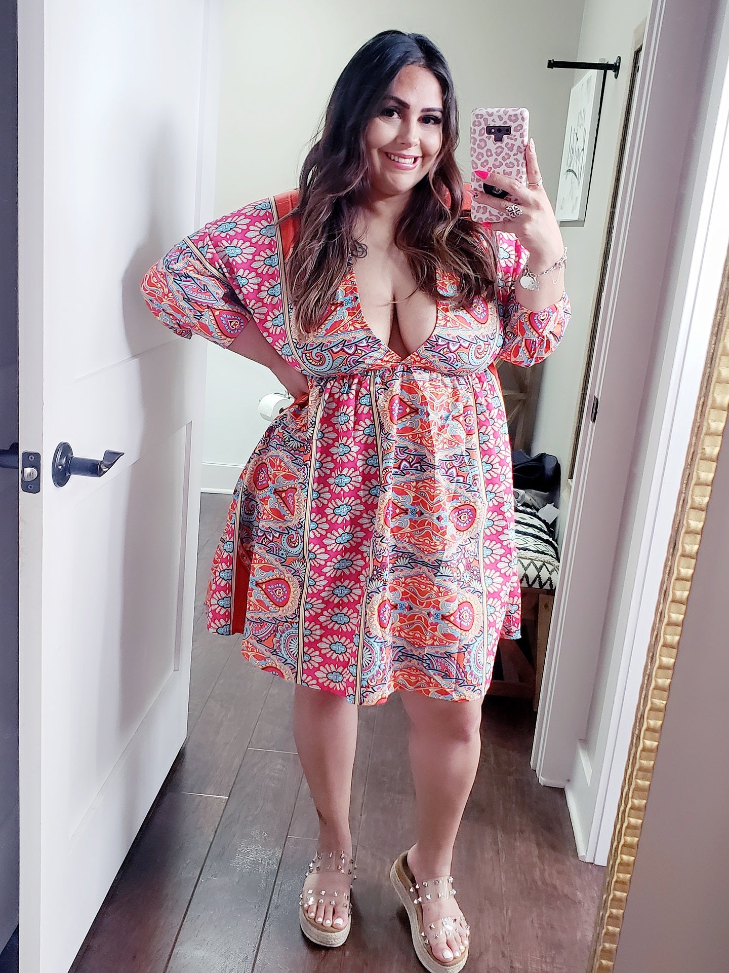 V-NECK BOHO DRESS