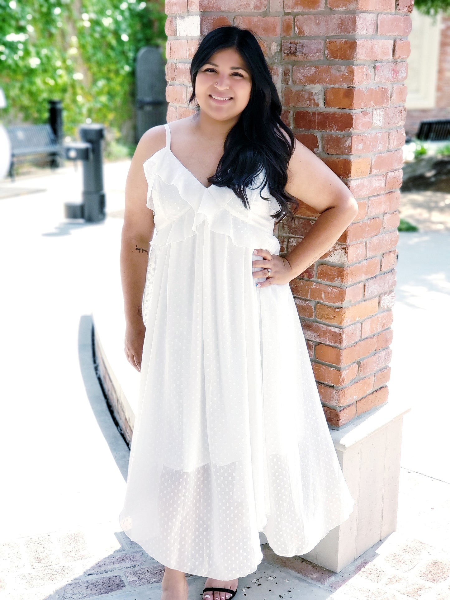 OFF WHITE MIDI DRESS