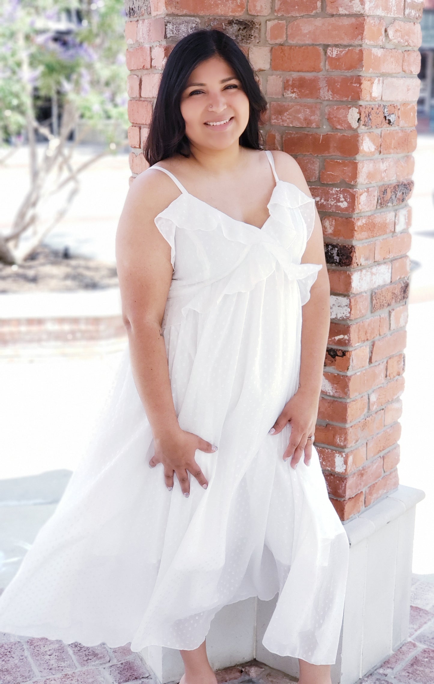 OFF WHITE MIDI DRESS