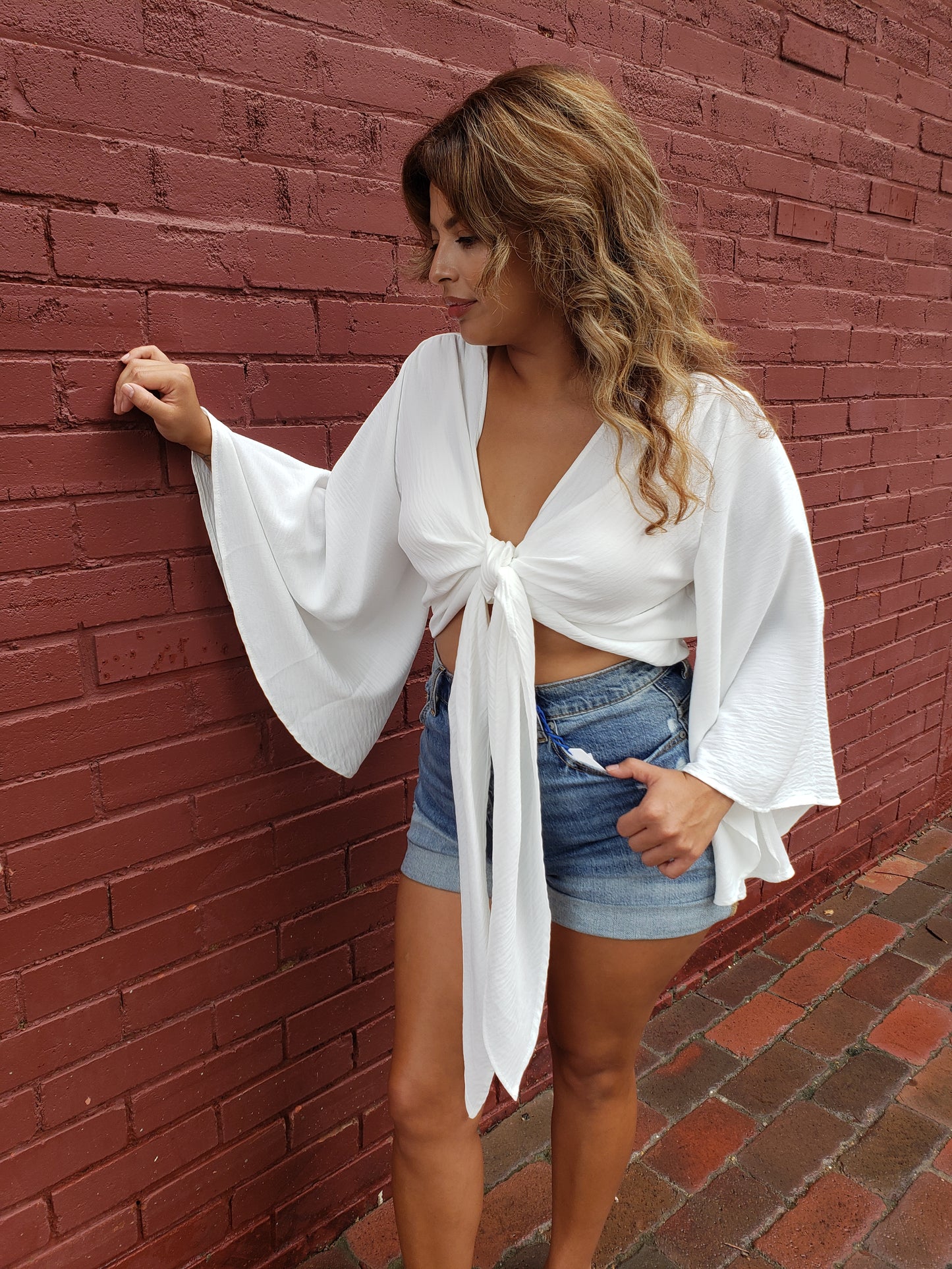 OFF WHITE FLARE CARDIGAN