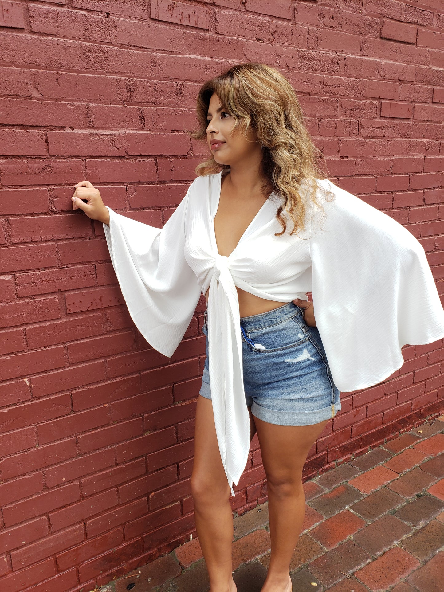 OFF WHITE FLARE CARDIGAN