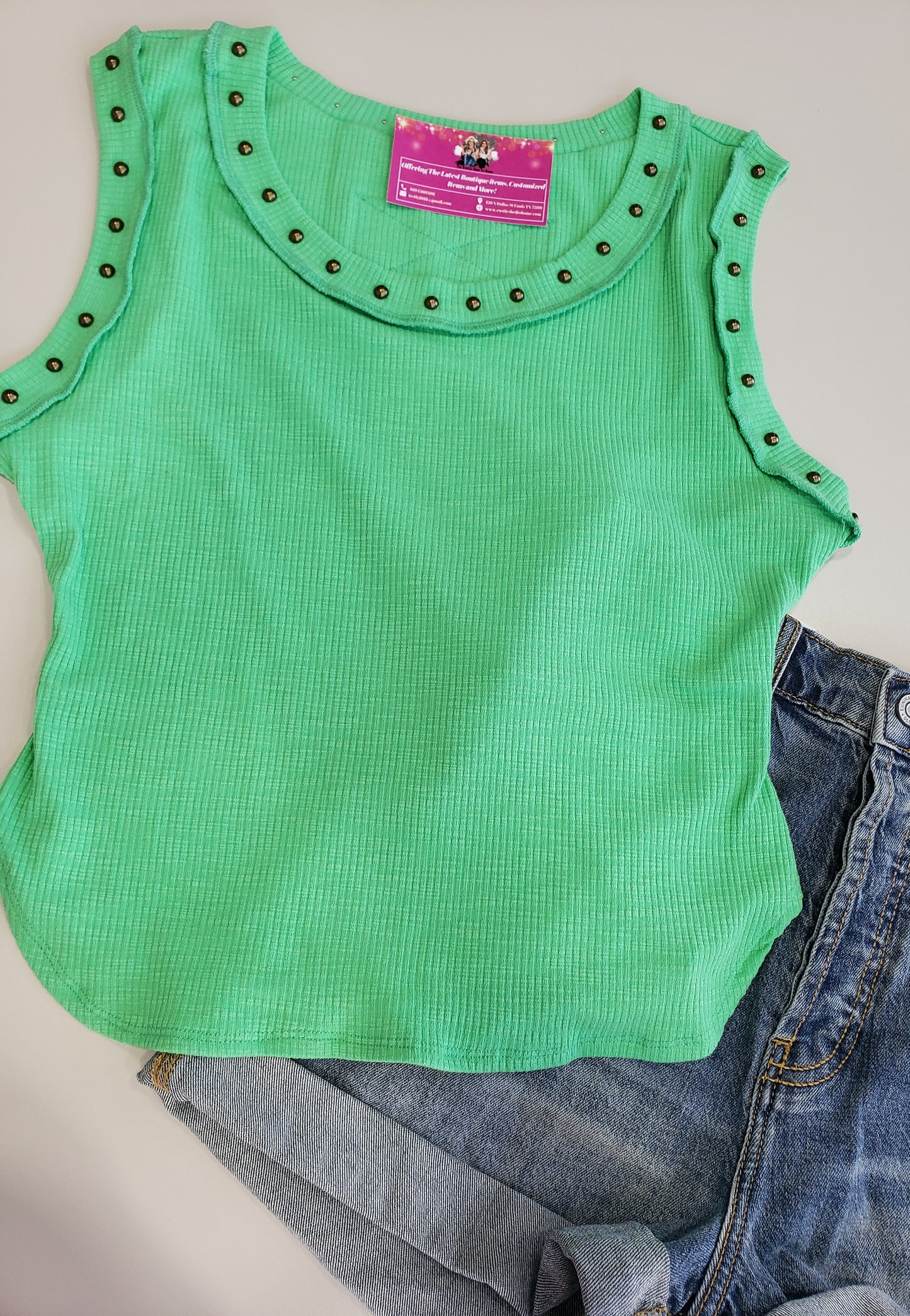 RIB SLEEVELESS TOP