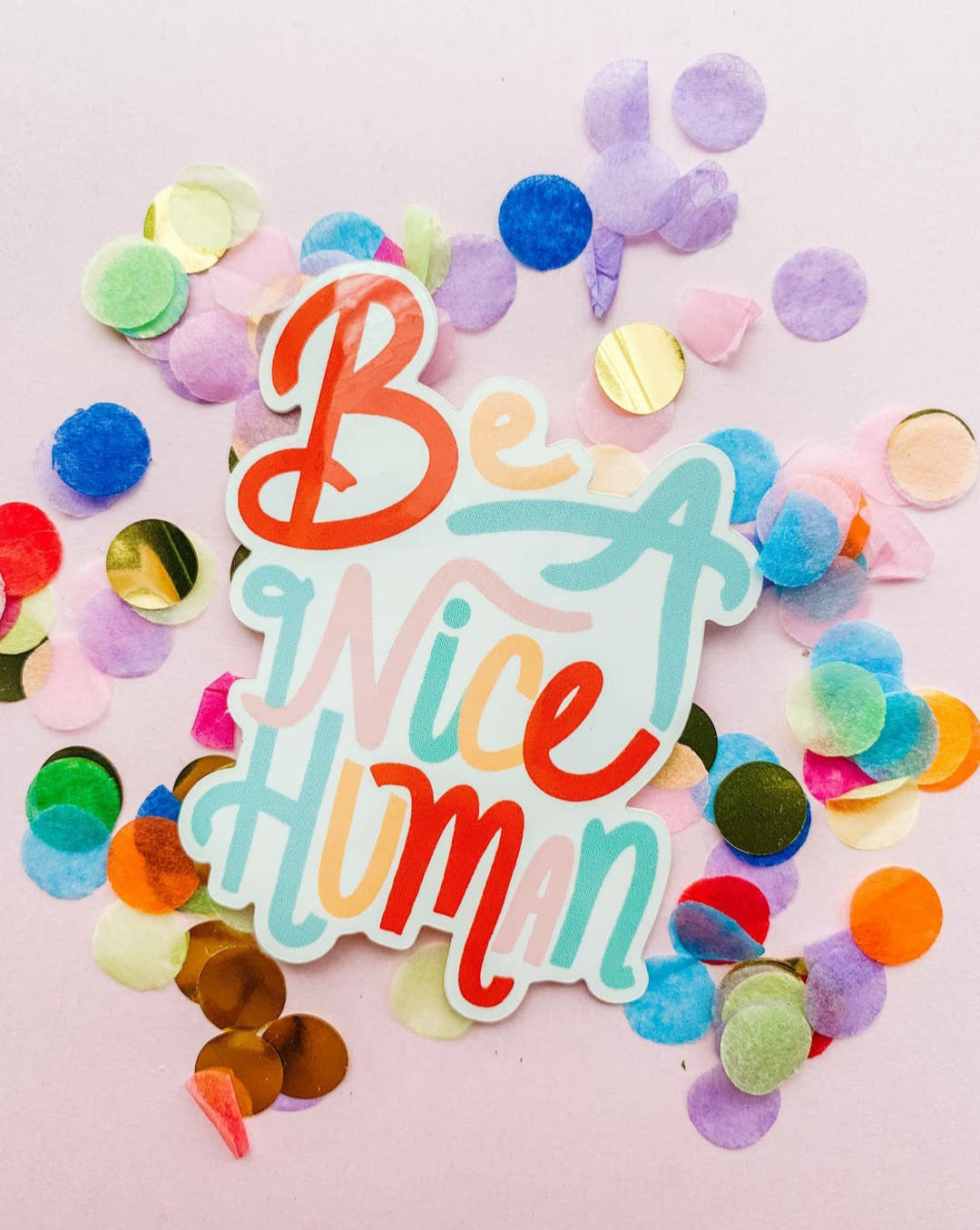 BE A NICE HUMAN STICKER