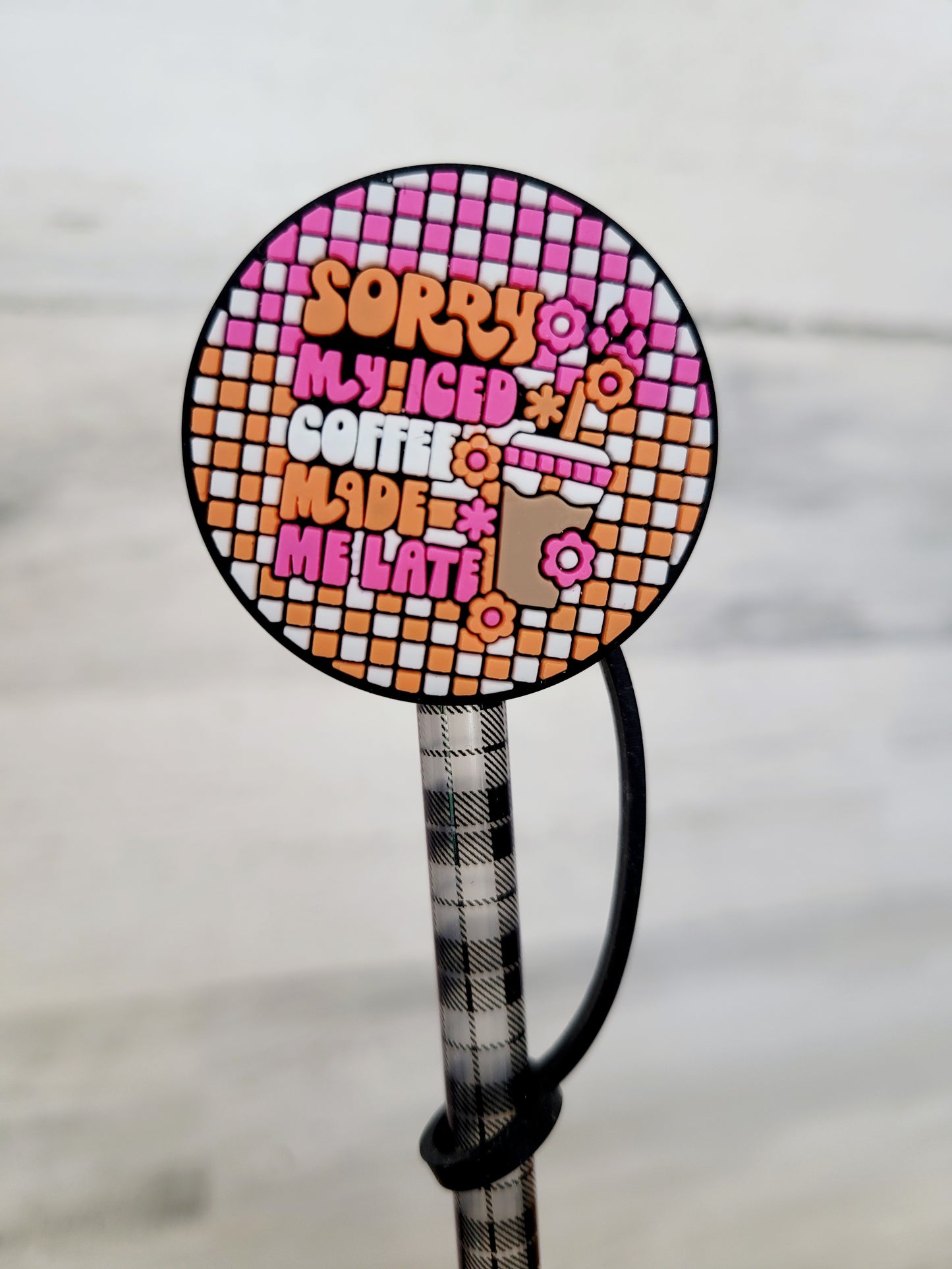 COFFEE MADE ME LATE STRAW TOPPER