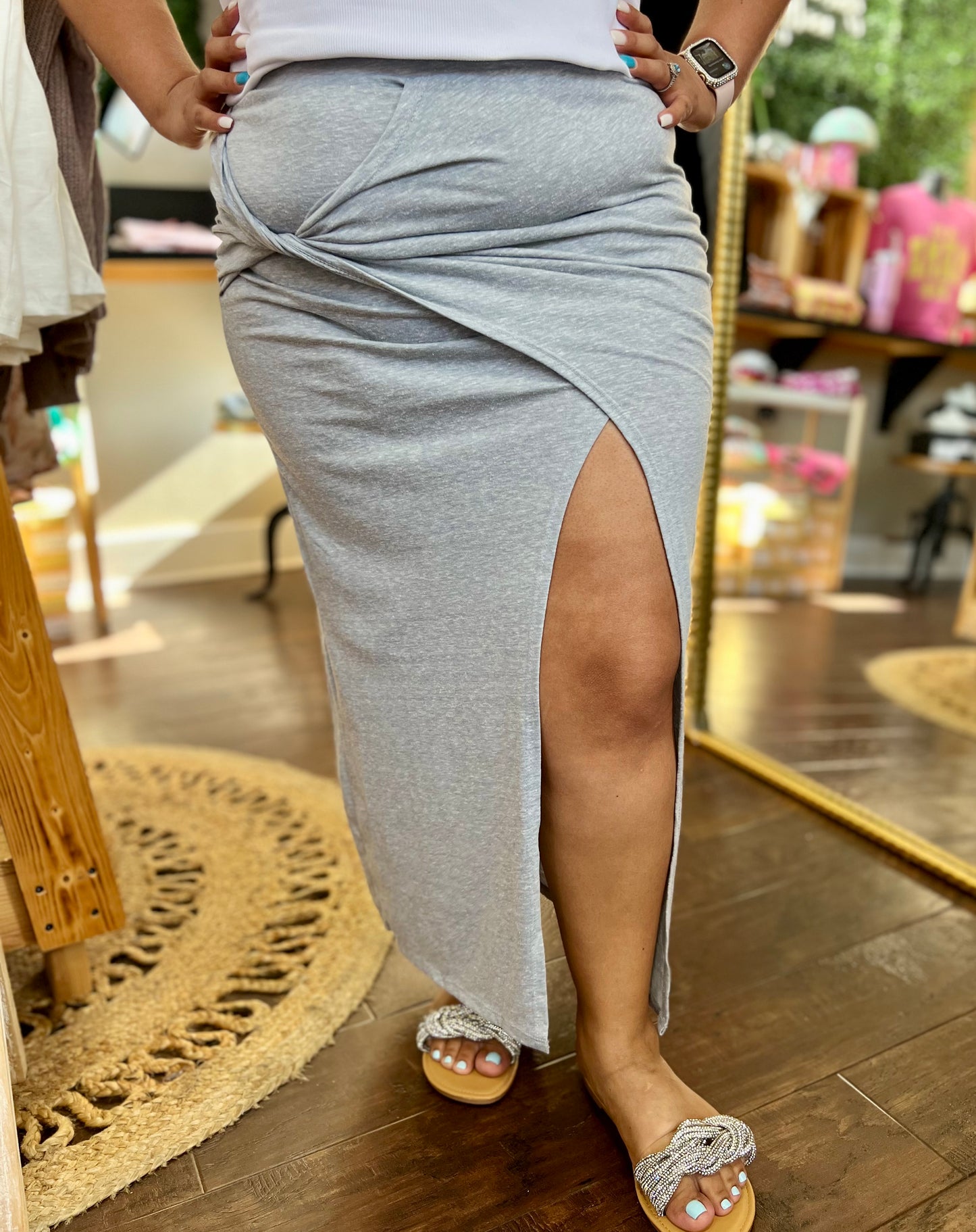 TWIST MAXI SKIRT