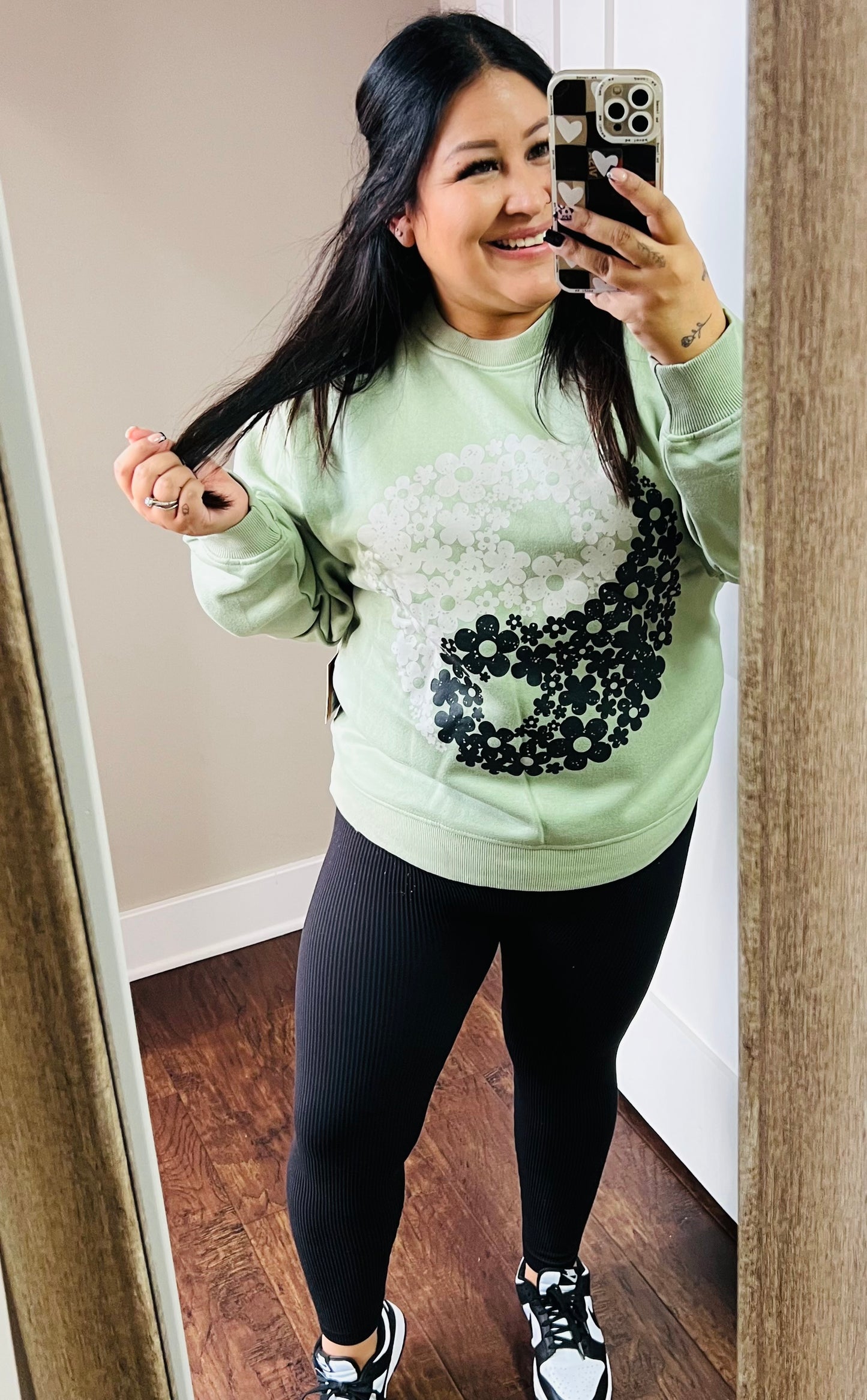 YING YANG FLORAL SWEATER
