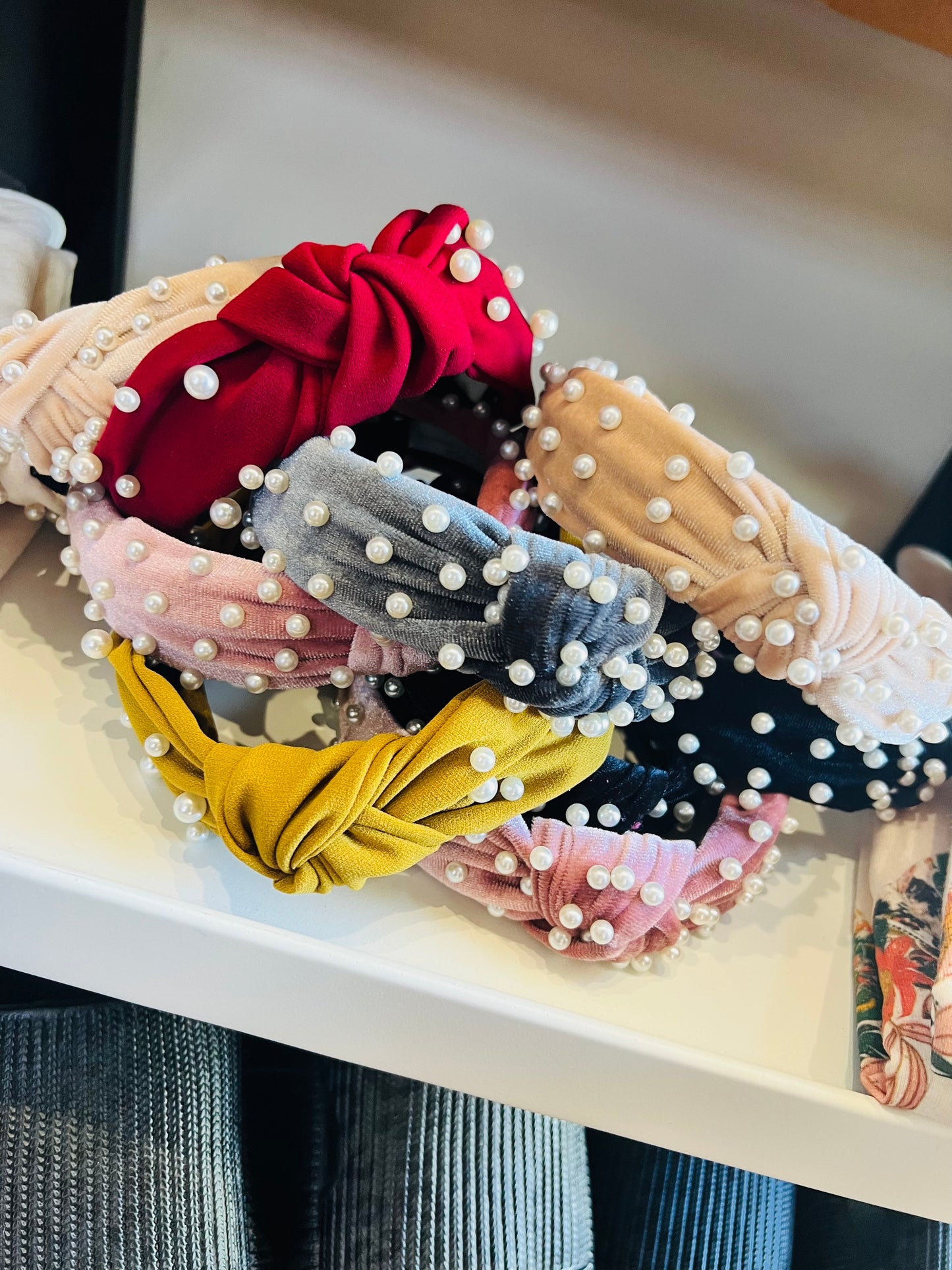 PEARL KNOTTED HEAD BANDS