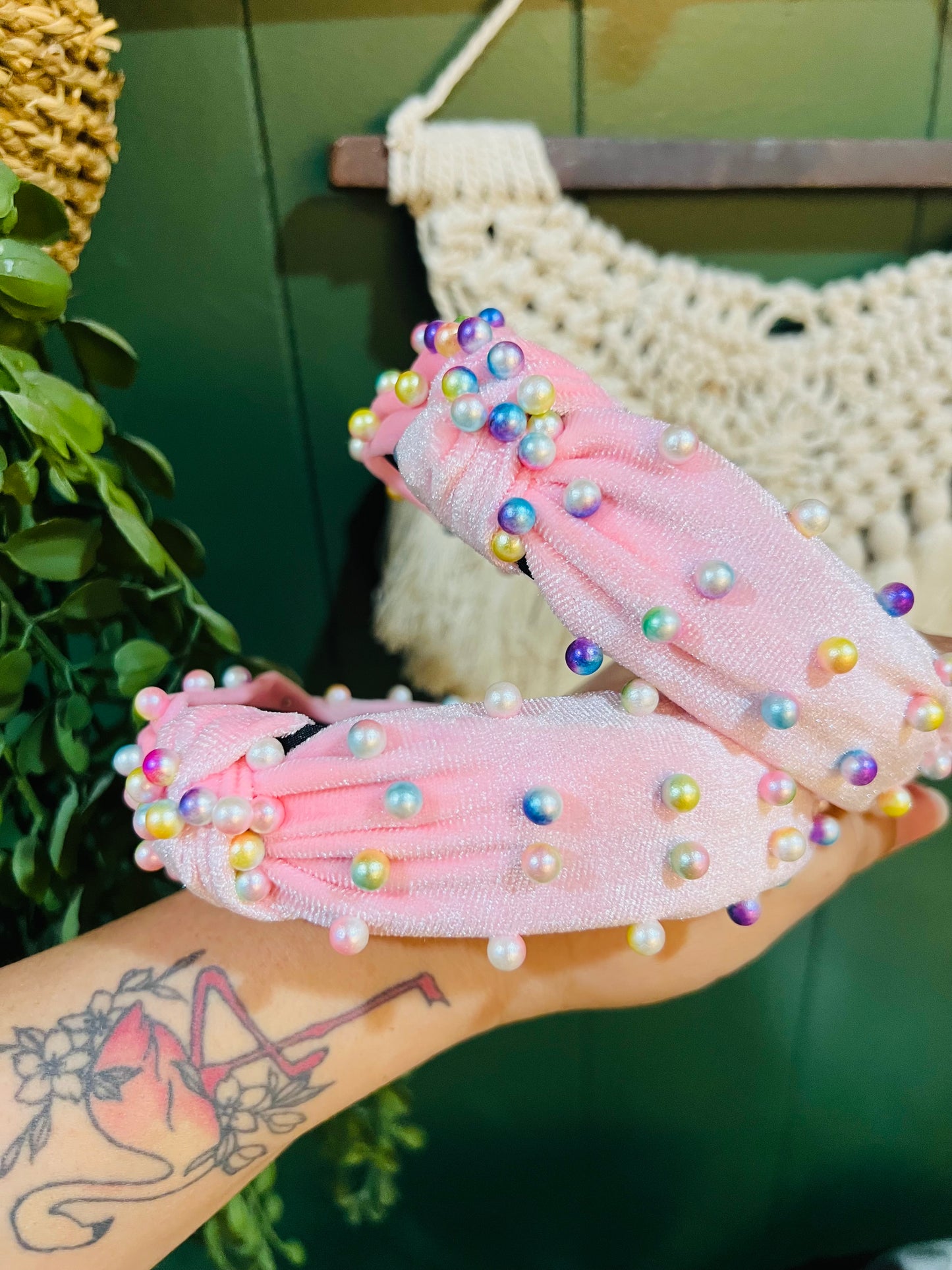 PEARLY PINK HEADBAND