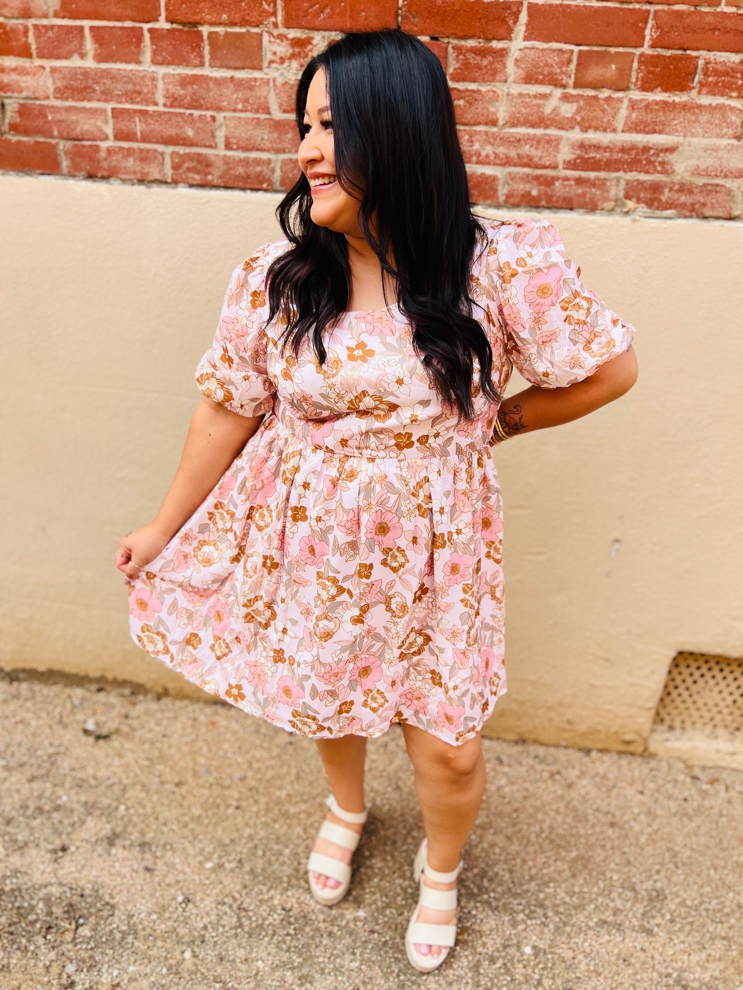 FLORAL KNOT BACKLESS MINI
