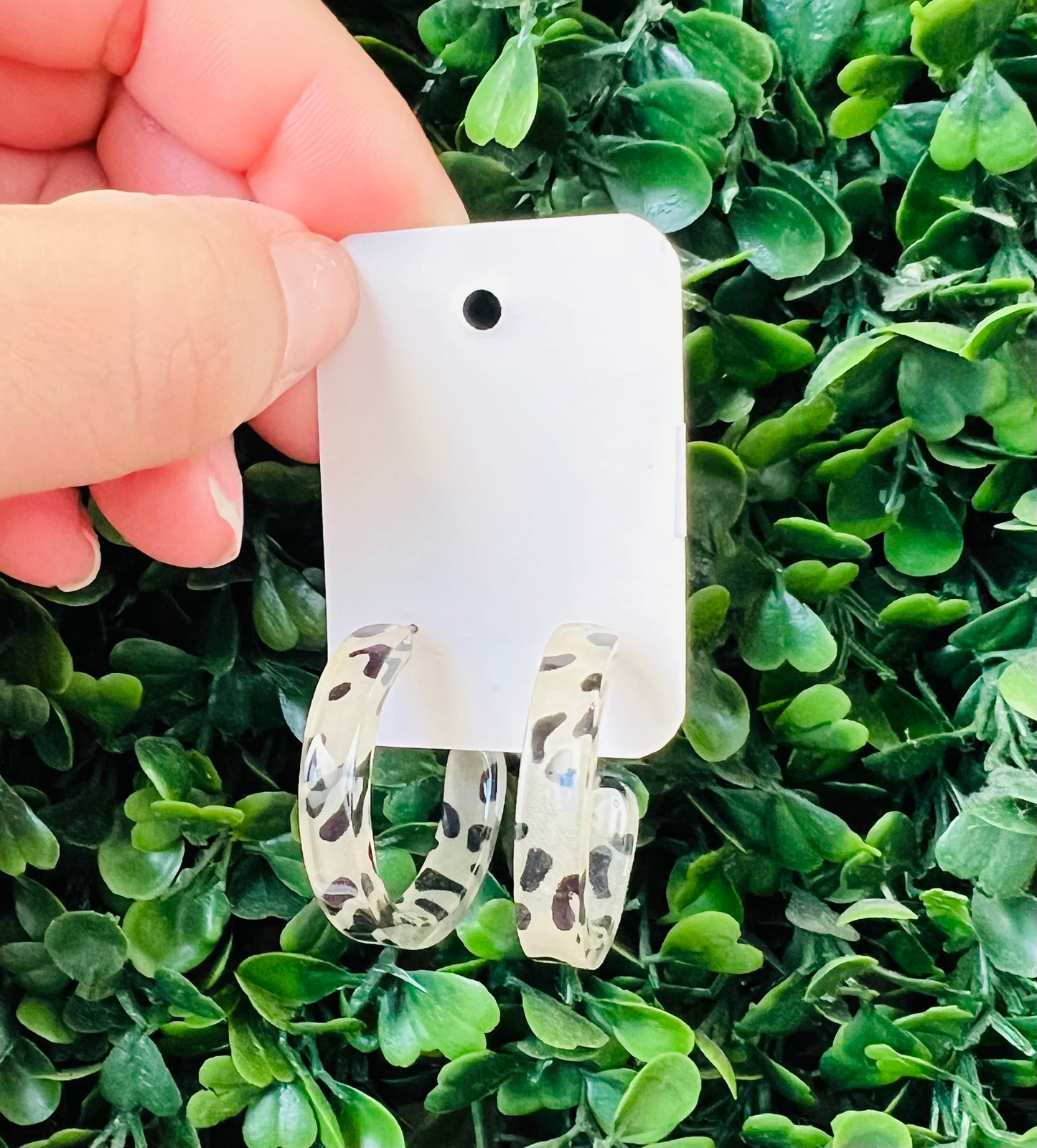 CHEETAH ACRYLIC EARRINGS