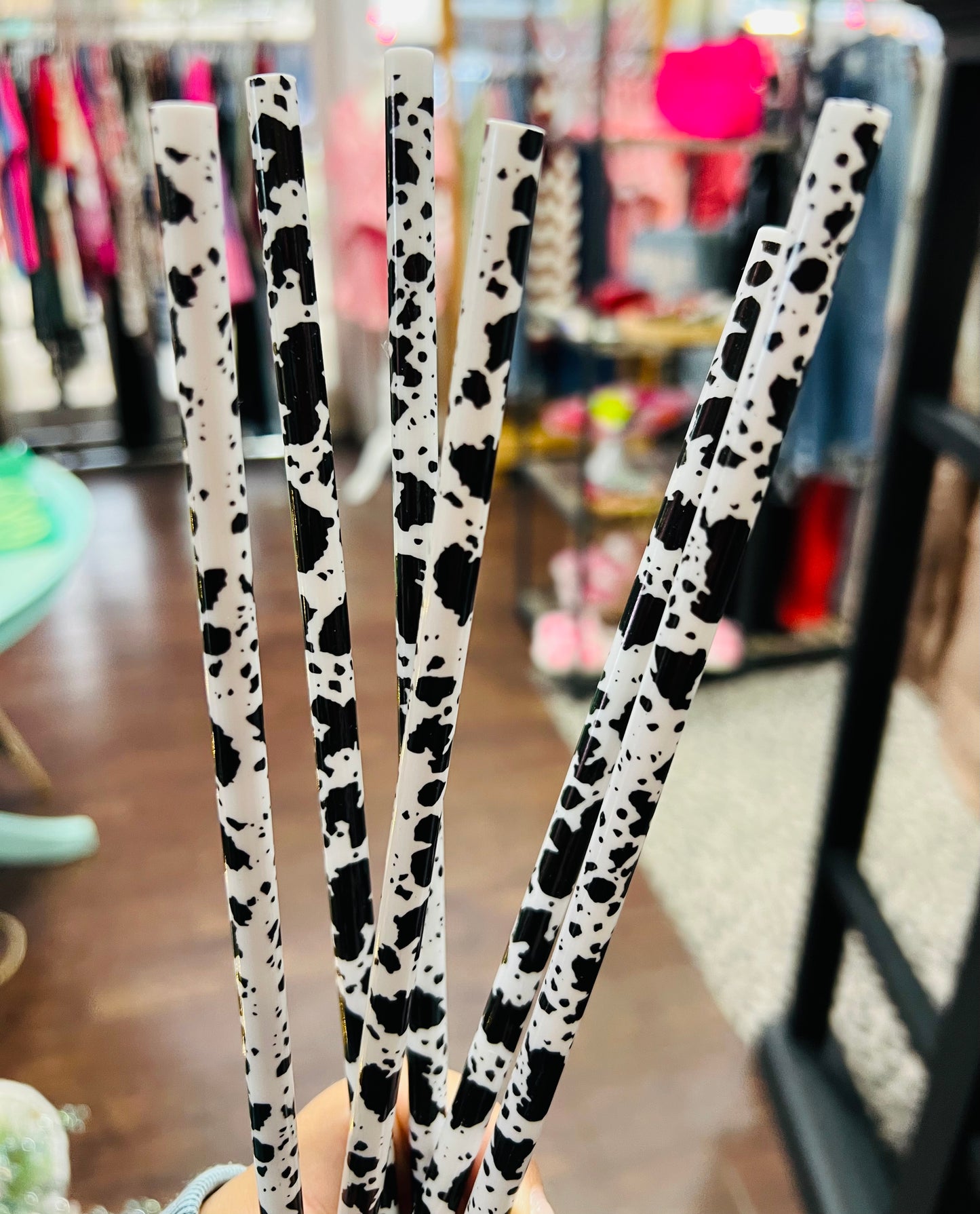 COW PRINT STRAW