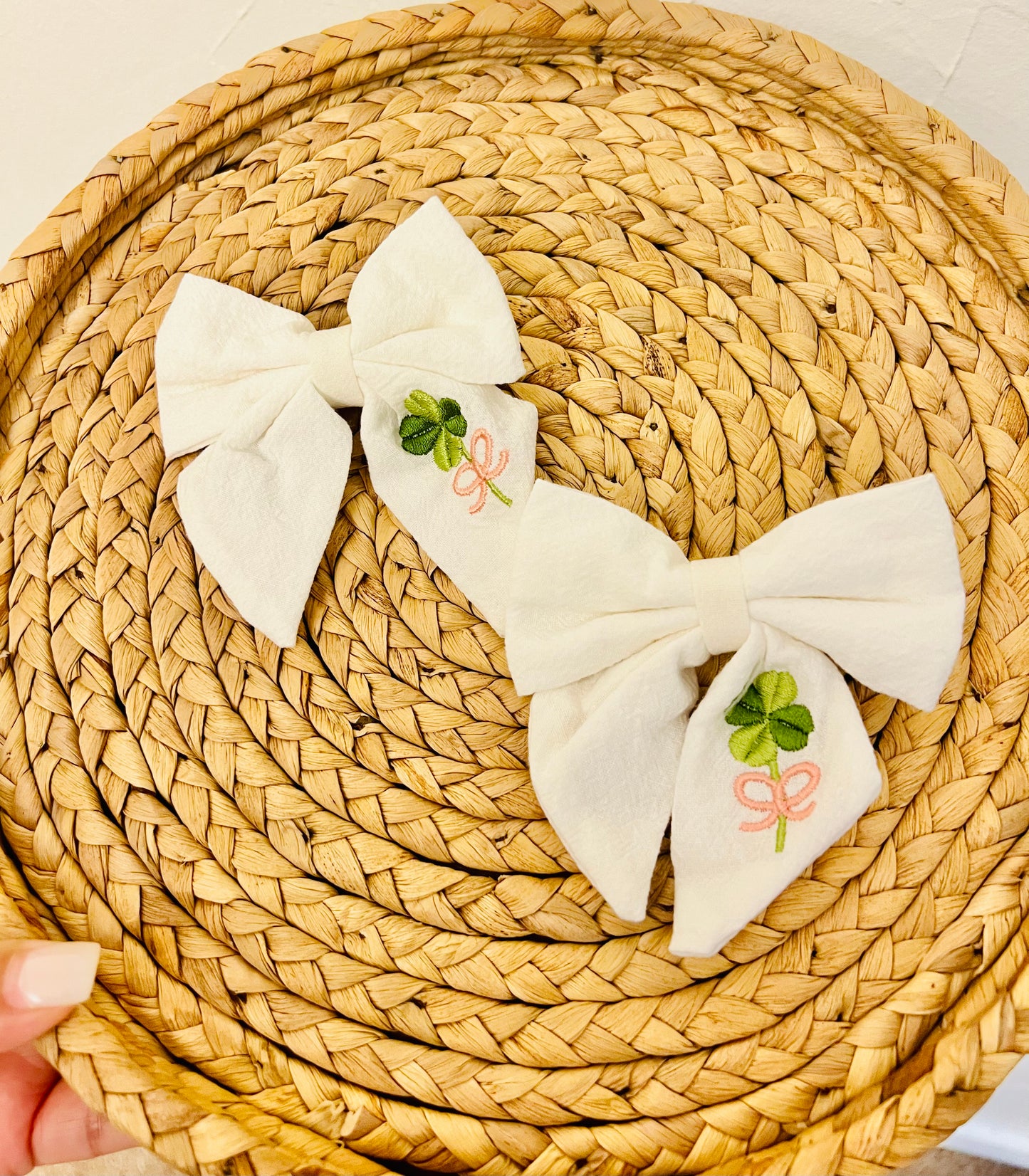 CUTE SHAMROCK HAIR BOW