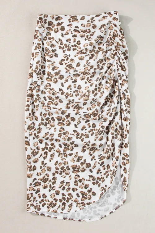 LEO RUCHED MIDI SKIRT