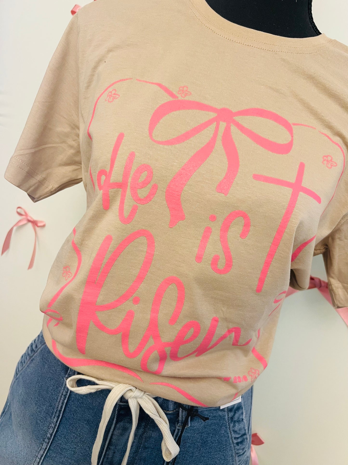 HE IS RISEN TAN TEE