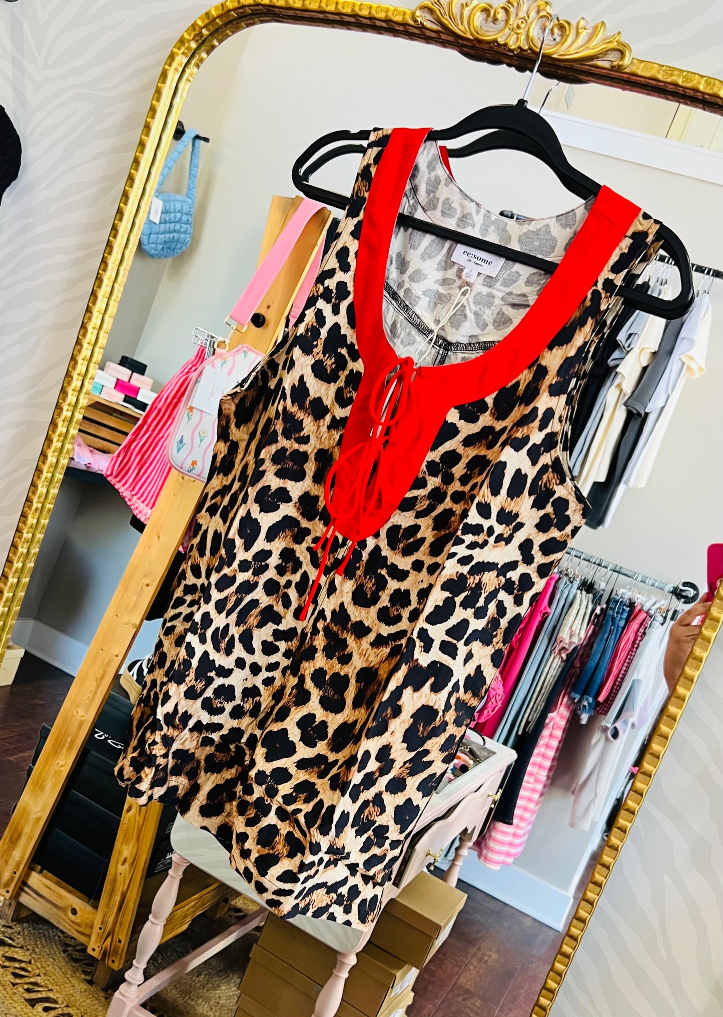 LEO & RED TRIM ROMPER