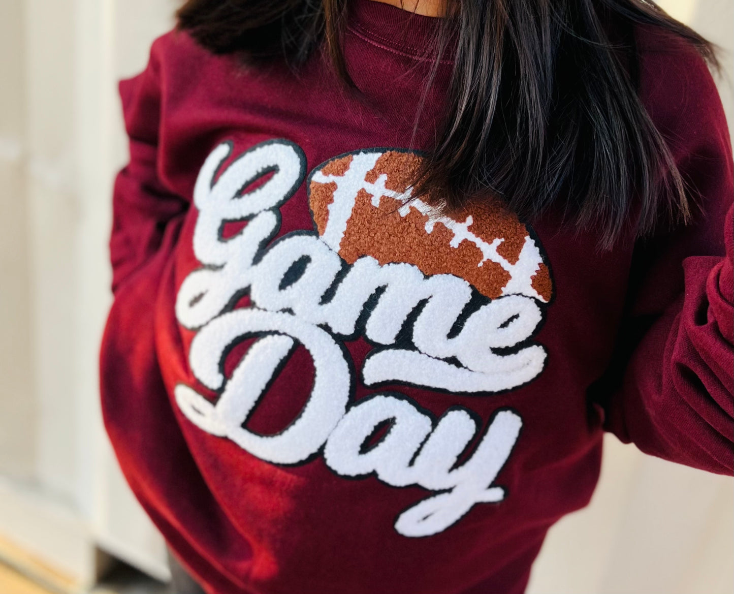 GAME DAY CHENILLE MAROON