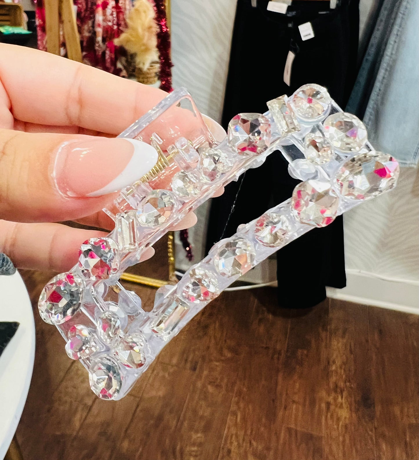 RHINESTONE HAIR CLIPS