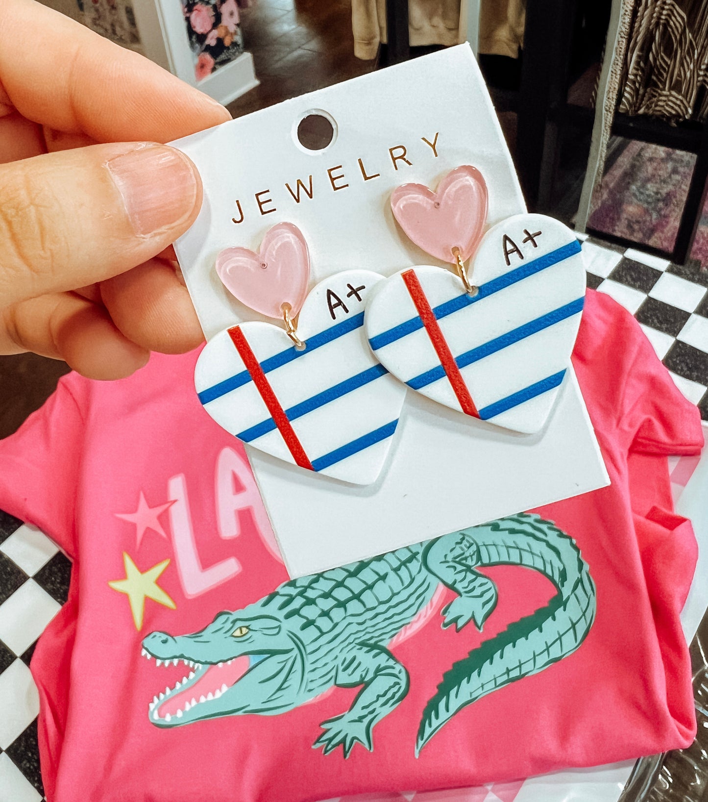 A+ HEART EARRINGS