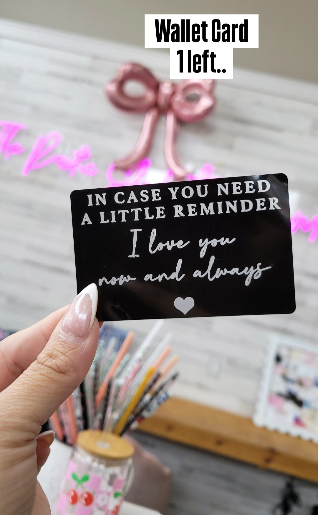 I LOVE YOU WALLET REMINDER CARDS