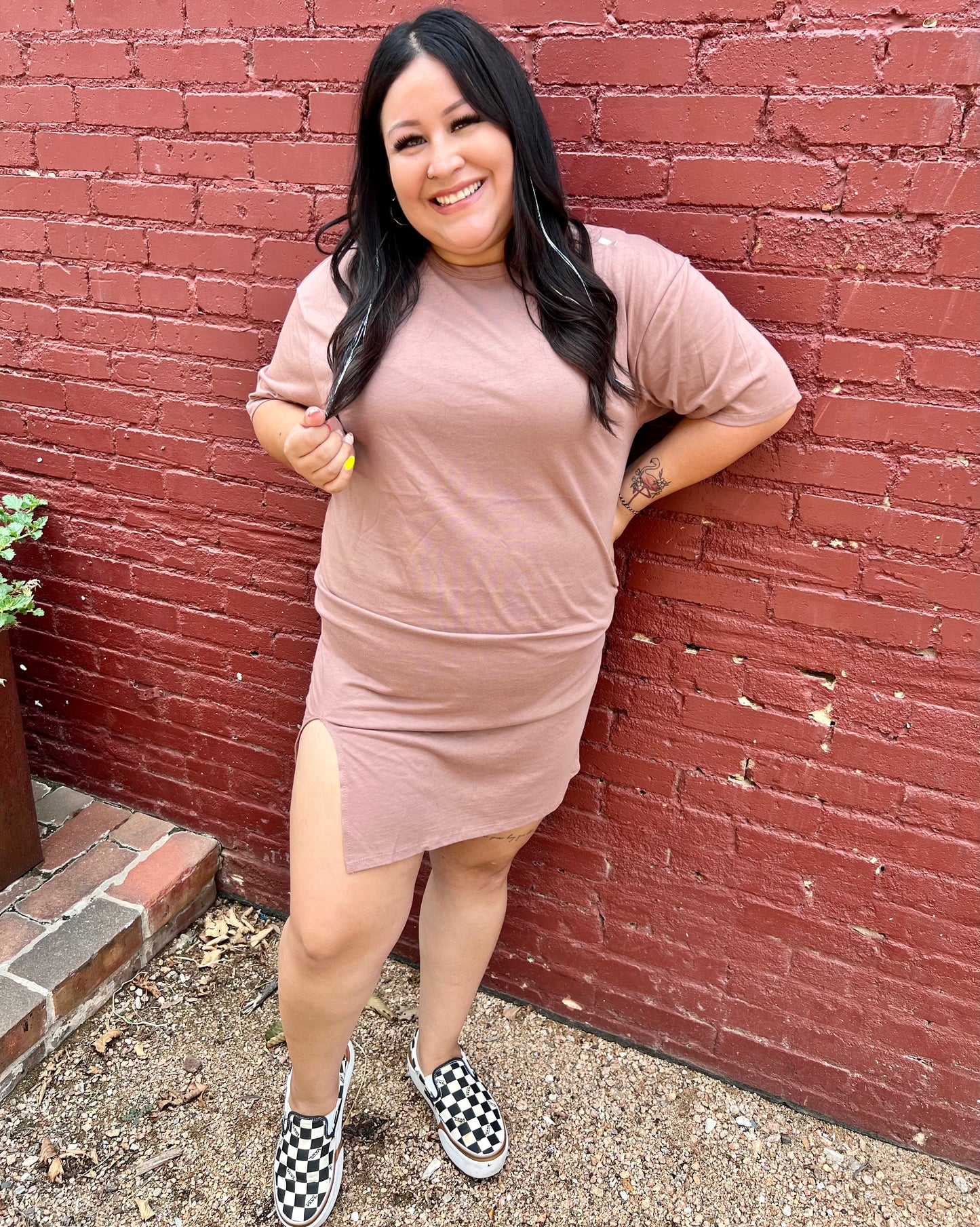 LT CHOCO T-SHIRT DRESS