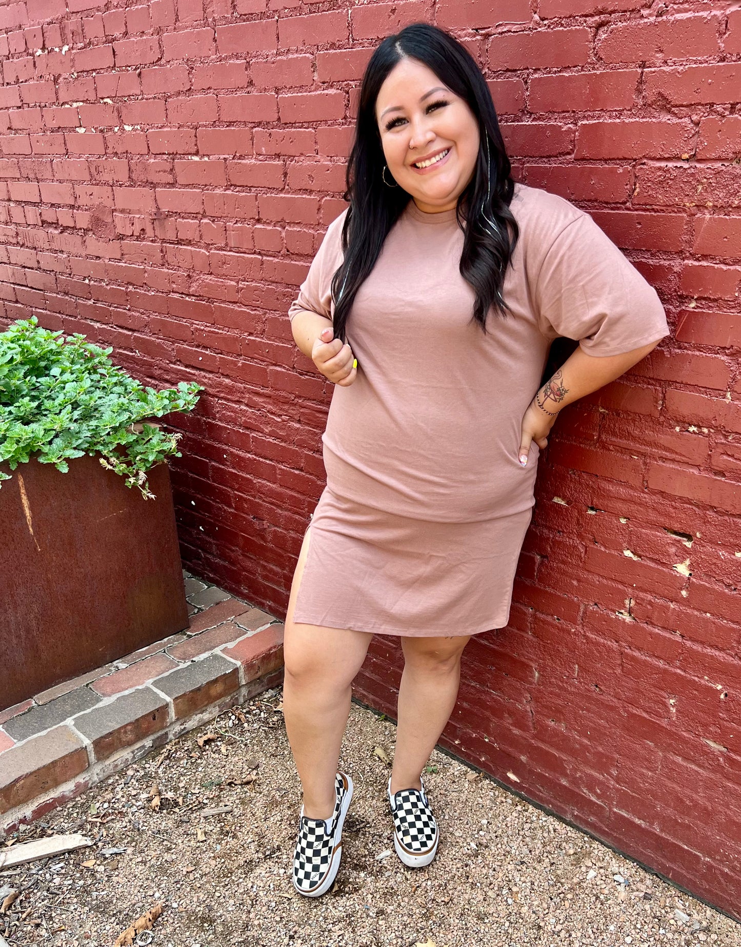 LT CHOCO T-SHIRT DRESS