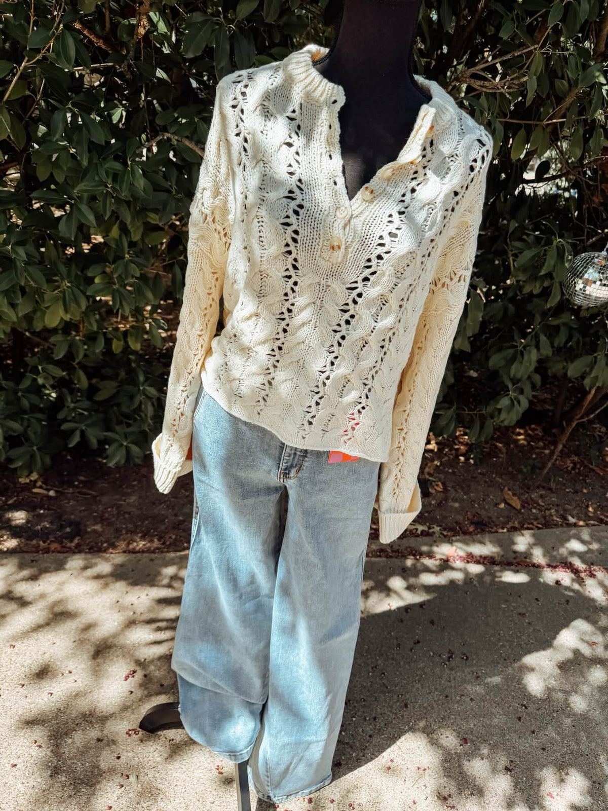 IVORY SOFT TWISTED SWEATER