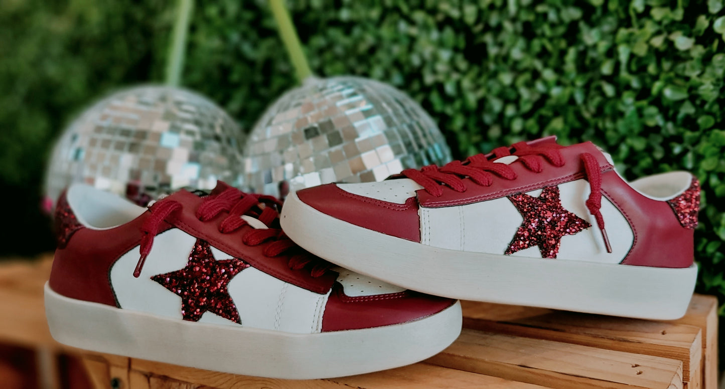 CANDACE-STAR MAROON SHOES