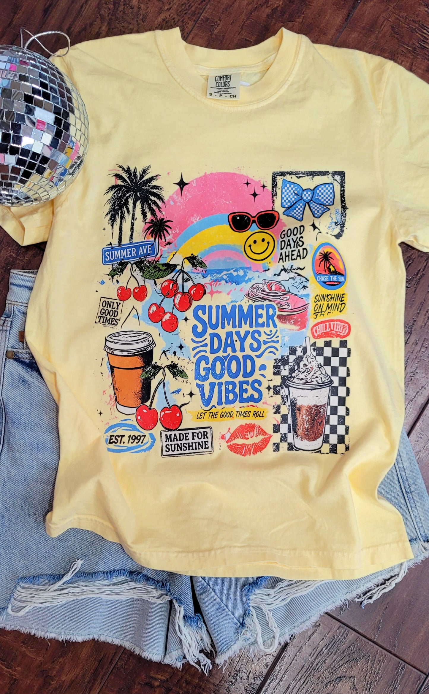 SUMMER DAYS GOOD VIBES TEE