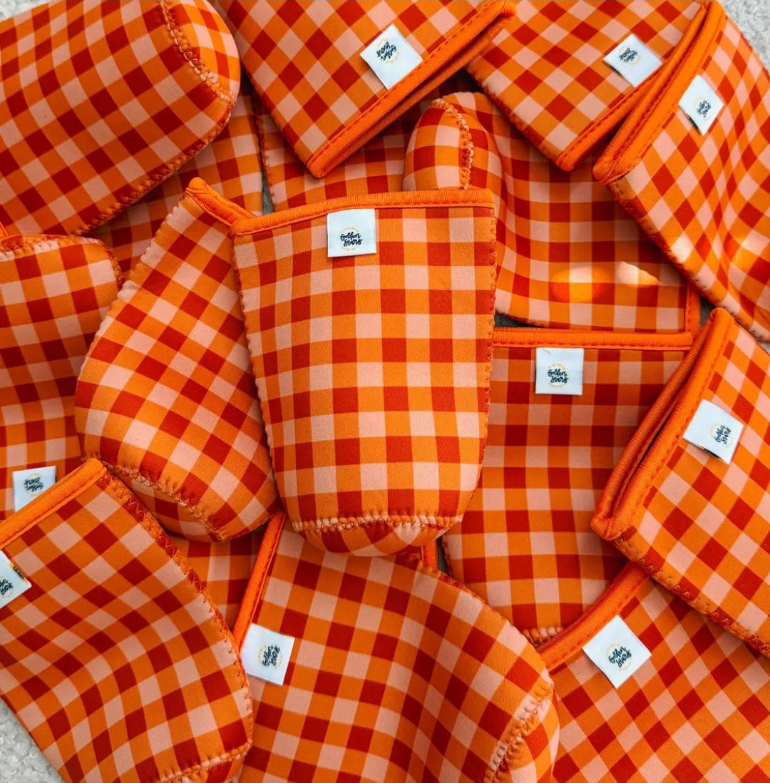 FALL GINGHAM KOOZIE