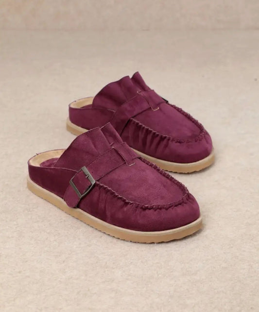 JOIA SUEDE MOCCASIN CLOGS