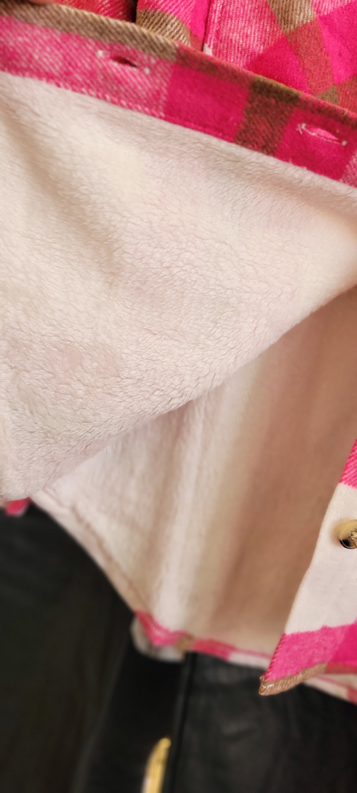 PINK PLAID SHACKET
