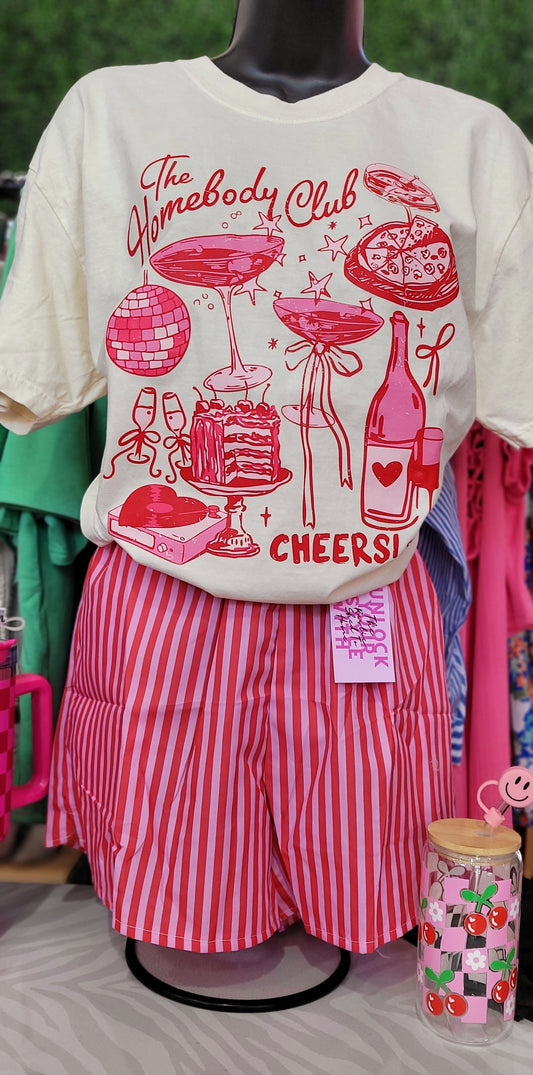 PINK STRIPES BOXER SHORTS