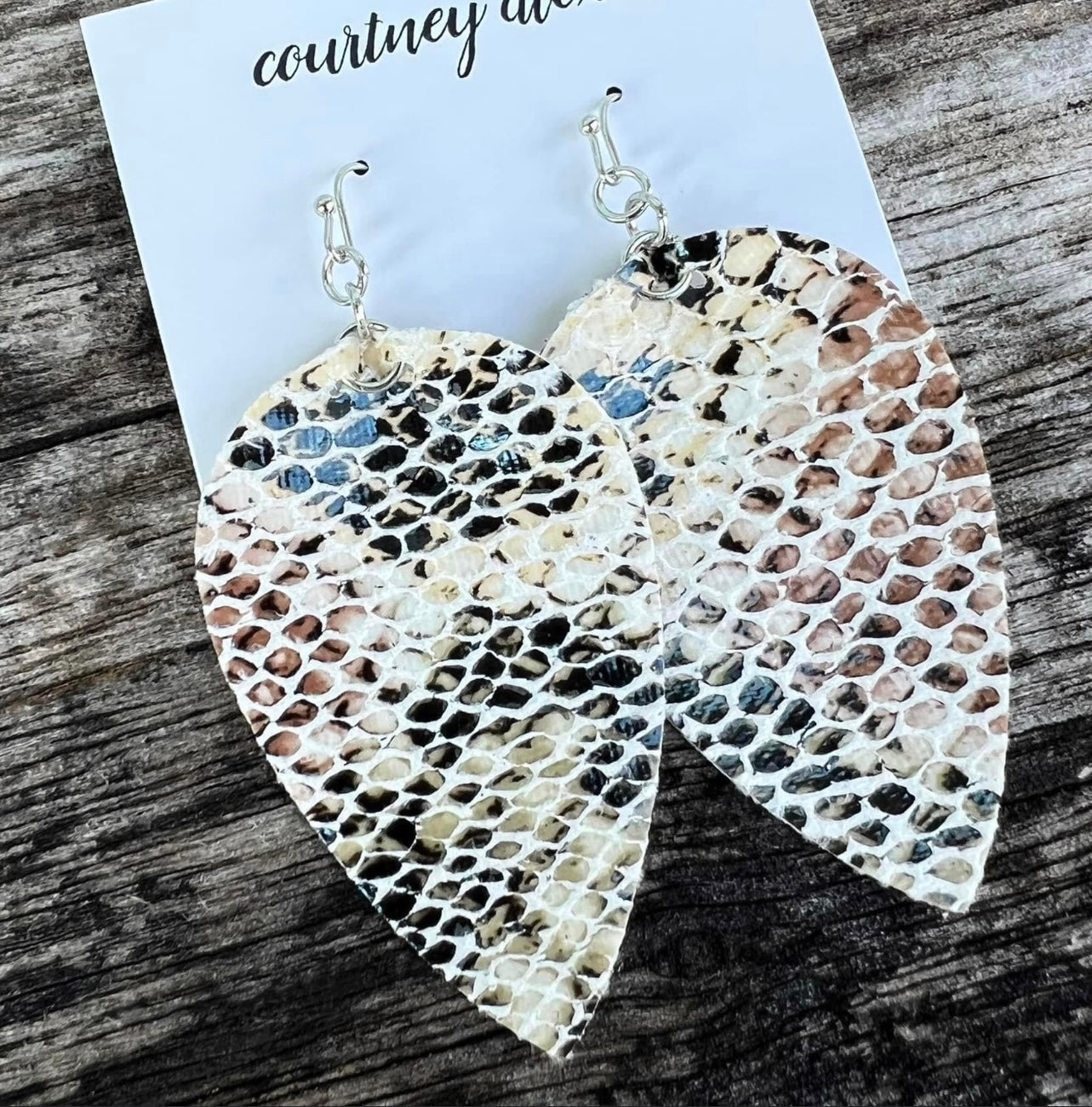 SNAKESKIN EARRINGS