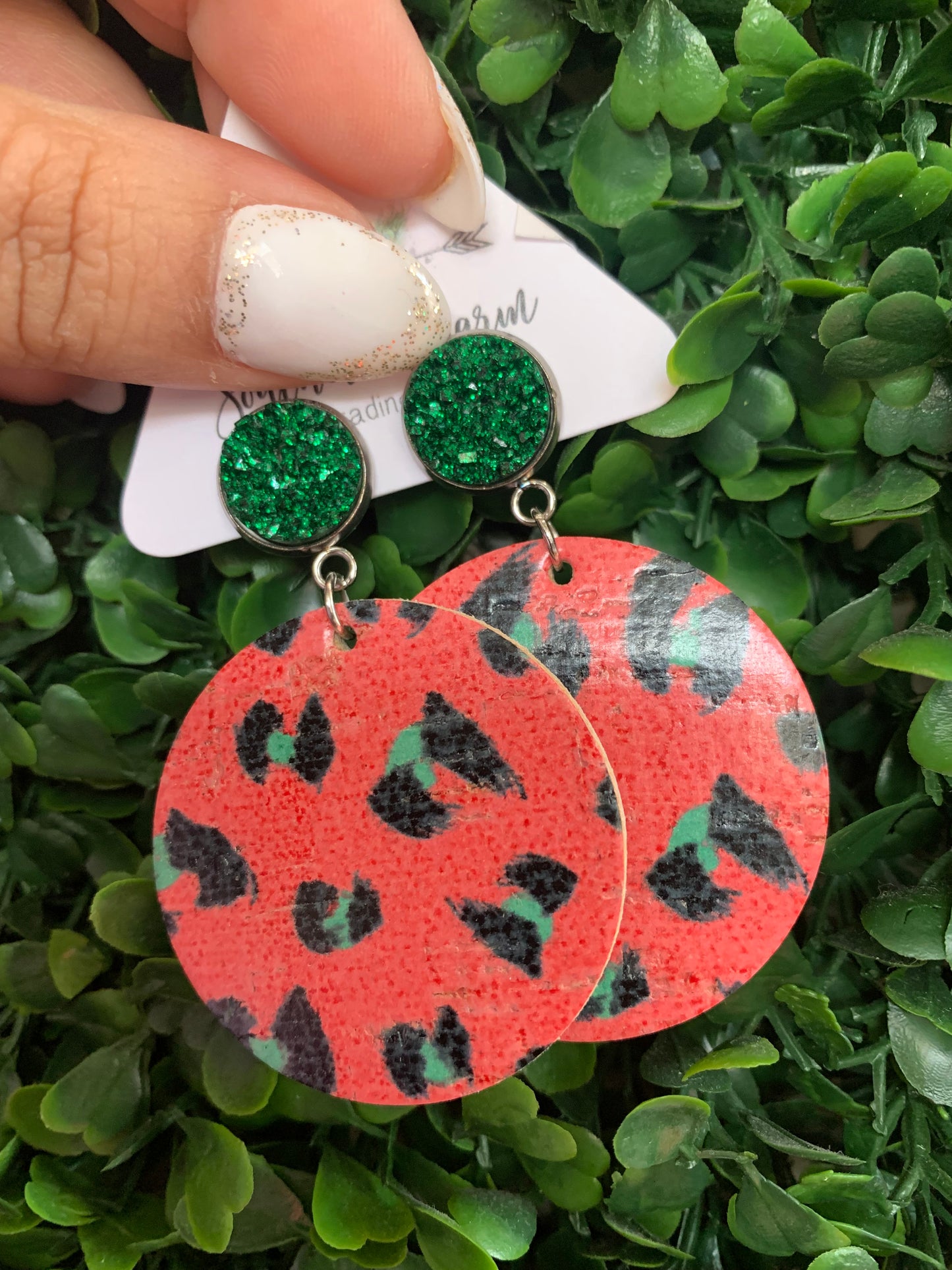 Christmas Leo Earrings