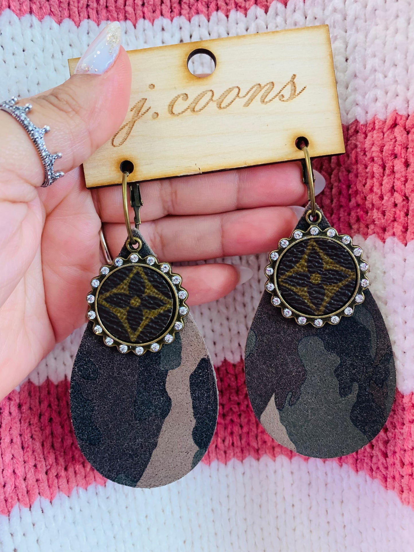 Camo Upcycled Earrings