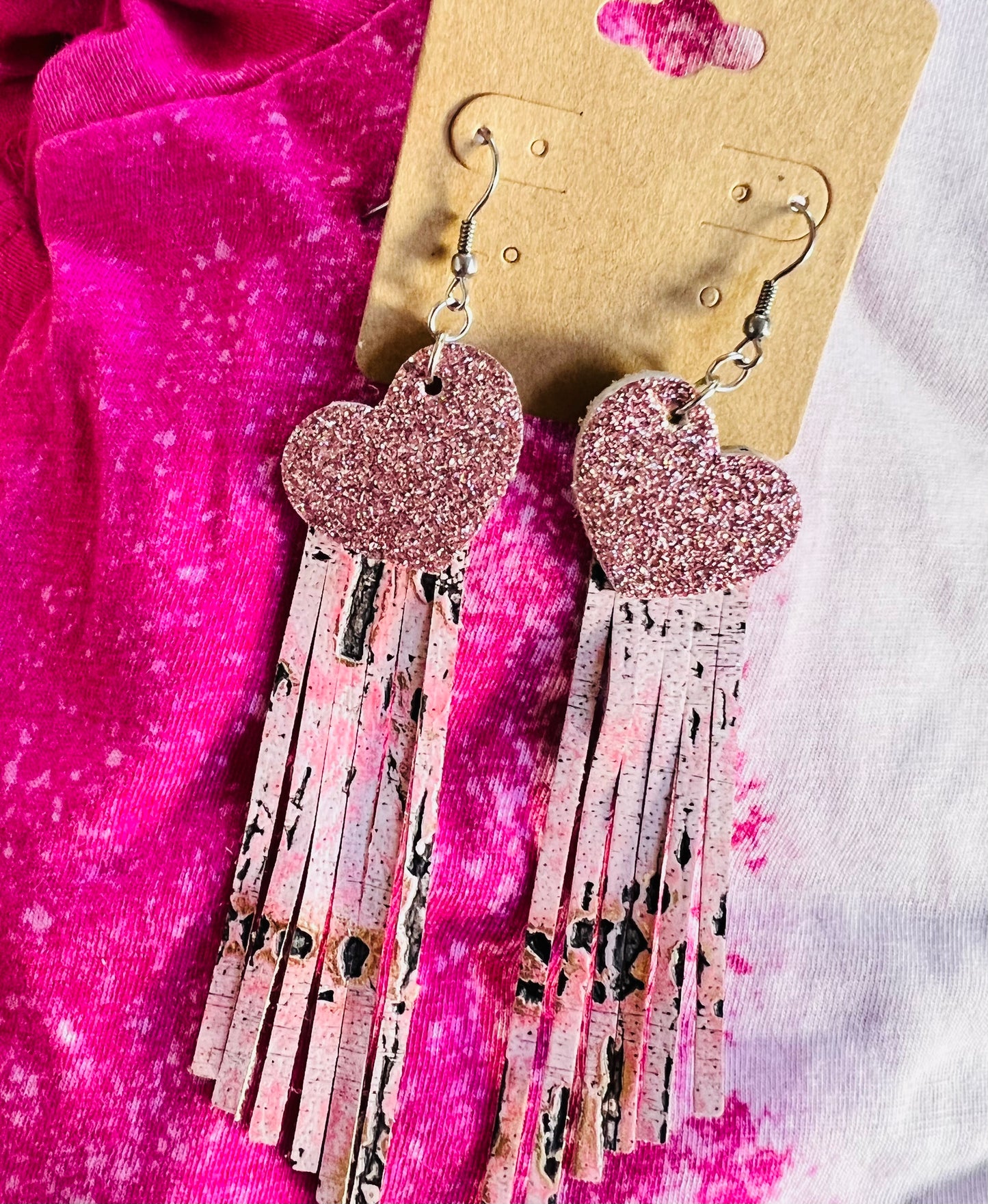 Pink Heart Fringe