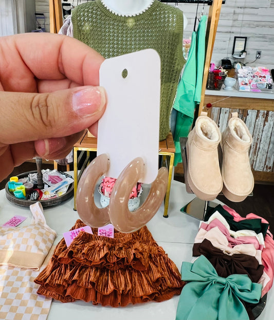 MARBLE BEIGE EARRINGS