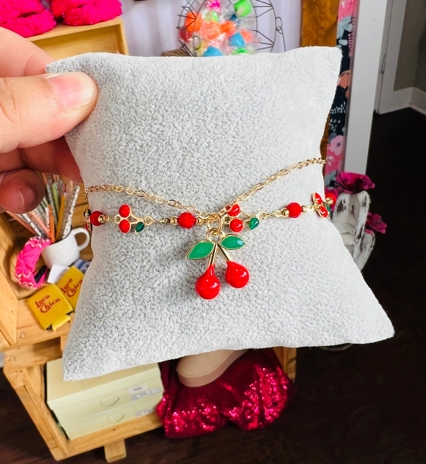 CHERRY 2PC ANKLET