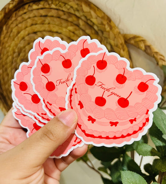 FUCK YOU CAKE STICKER