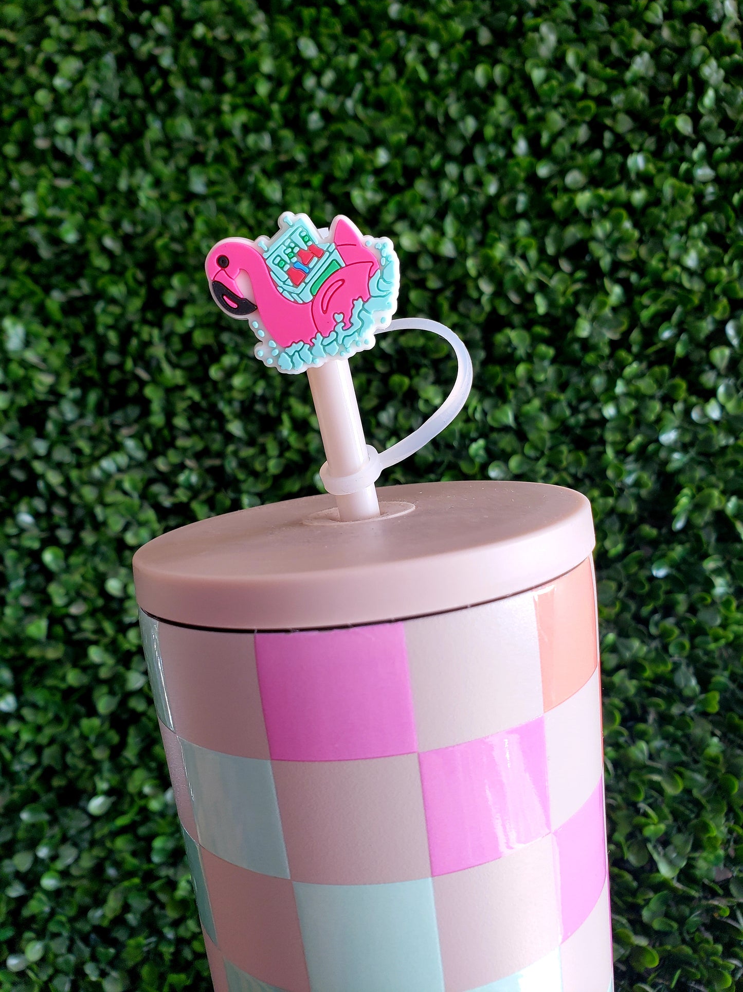 FLAMINGO VIBES STRAW TOPPER