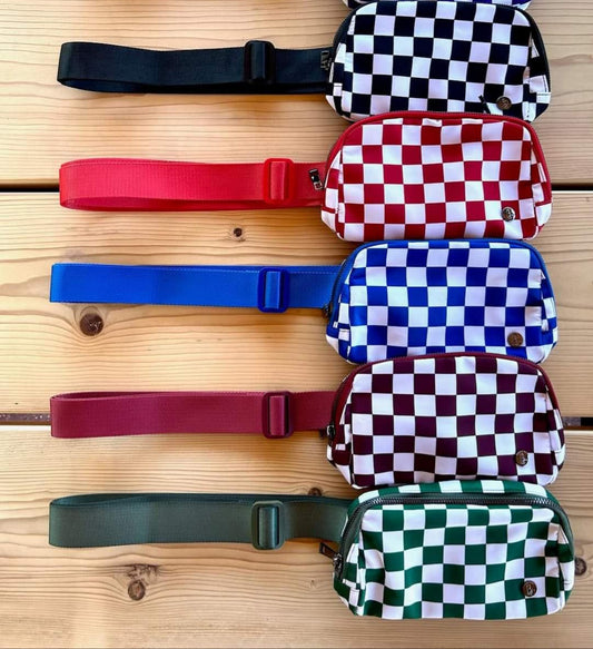 CHECKERED BUM BAGS