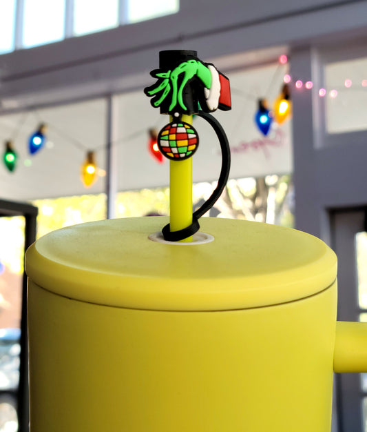 G DISCO BALL HAND STRAW TOPPER