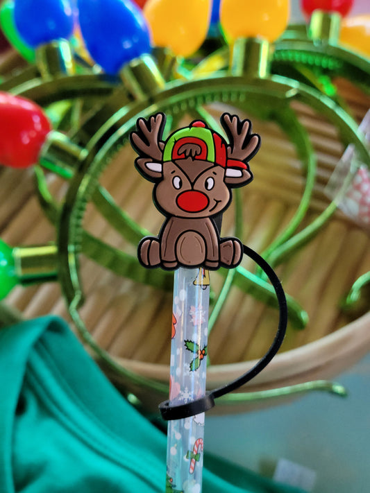 COOL REINDEER STRAW TOPPER