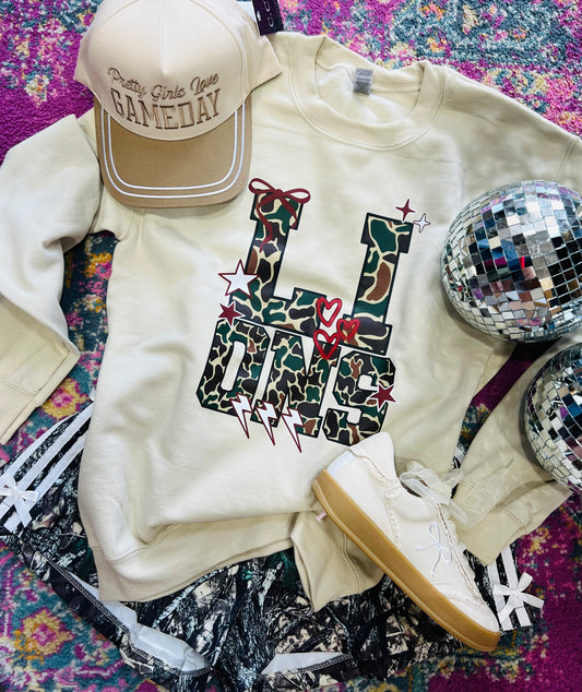 CAMO TAN SWEATSHIRT