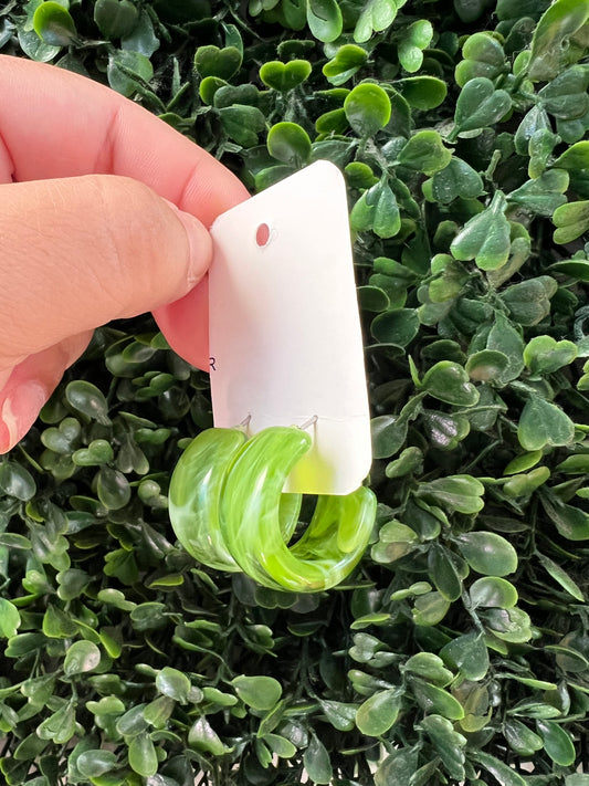 MARBLE GREEN EARRINGS