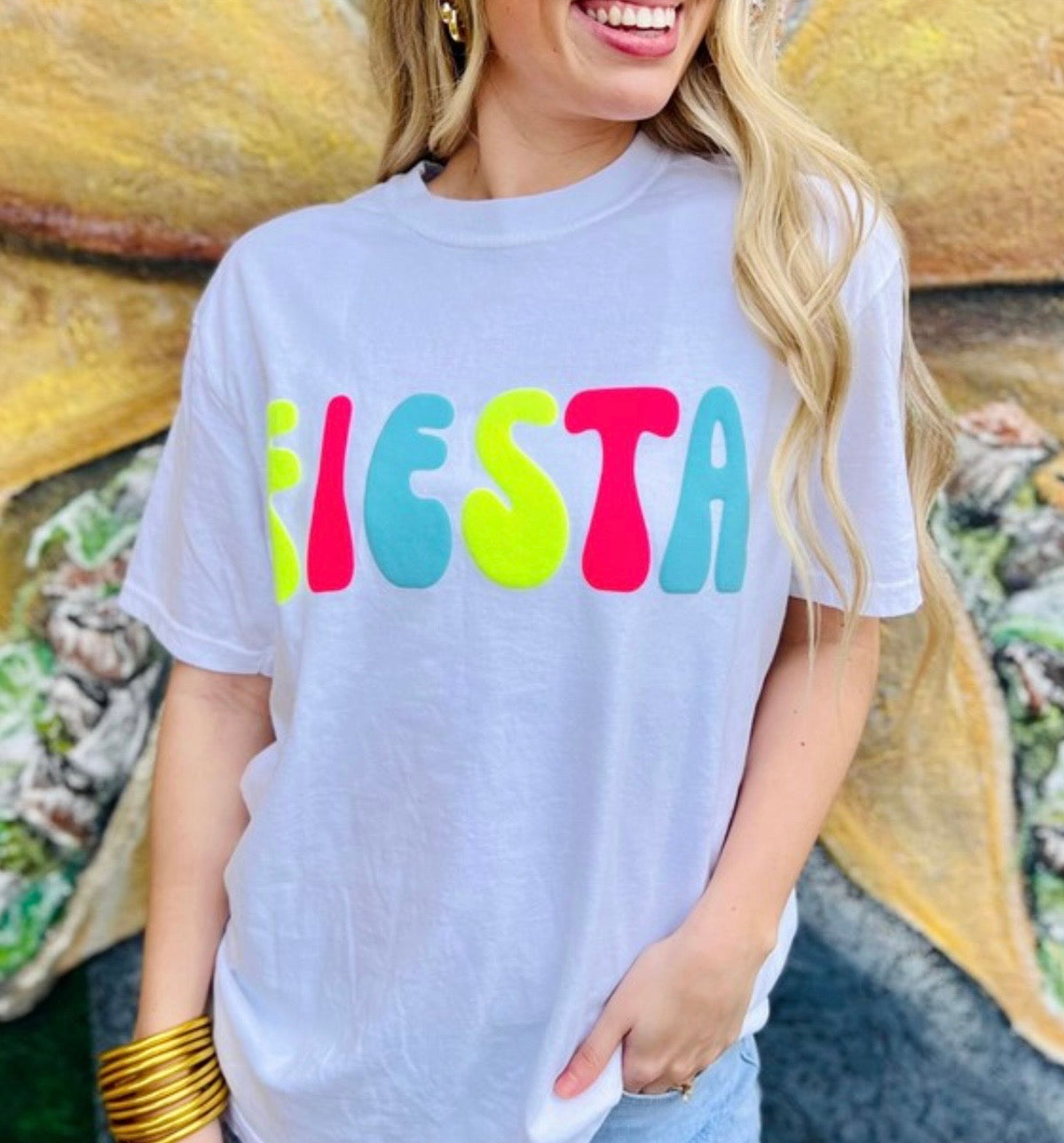 FIESTA NEON PUFF TEE
